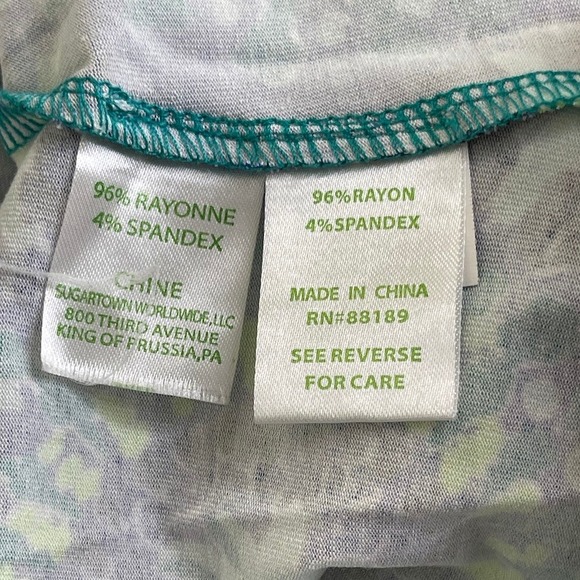 Lilly Pulitzer Hayes Bell Sleeve‎ Shift Dress Geometric Artsy Resort Blue Large - Picture 10 of 12